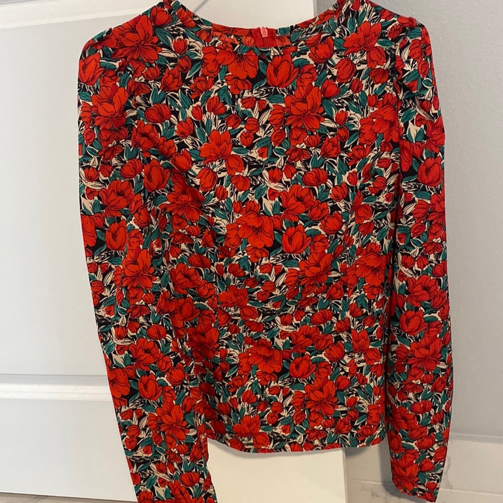 Shein Rose top - zipper in back and cinches a little at waist for shape!